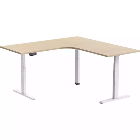 Picture of ERGOVIDA EED-633D ELECTRIC SIT-STAND CORNER DESK 1800 X 1800 X 750MM WHITE/OAK