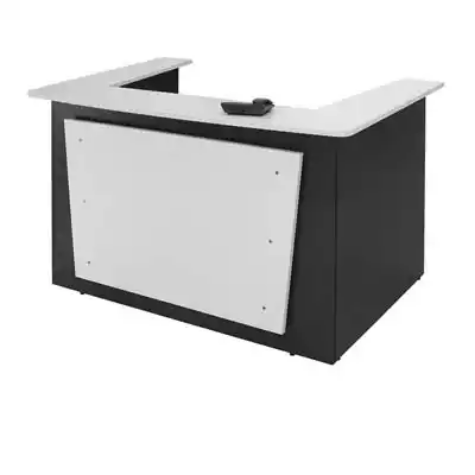 Picture of OXLEY RECEPTION COUNTER 1800 X 1160 X 1090MM WHITE/IRONSTONE