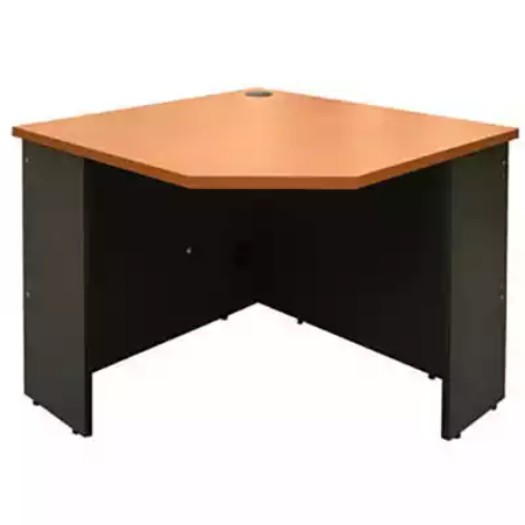 Picture of OXLEY CORNER WORKSTATION UNIT 900 X 900 X 750MM BEECH/IRONSTONE