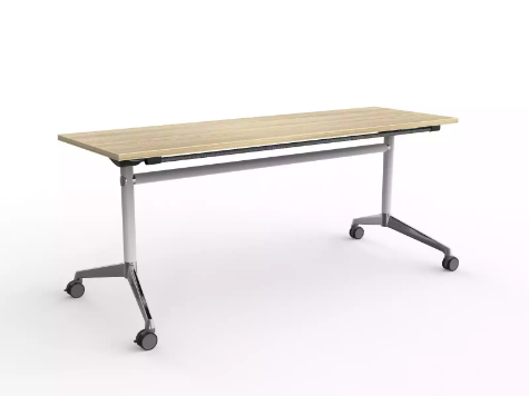 Picture of Modulus Flip Table in White- 1800 x 600mm New Oak Top