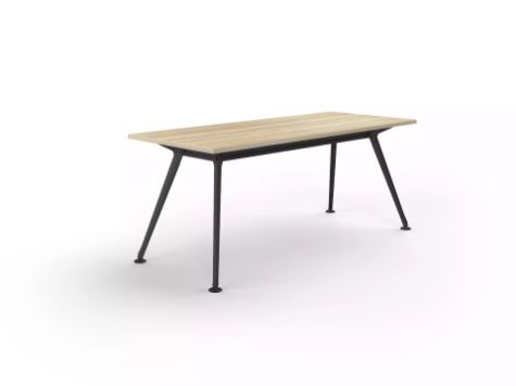 Picture of 1500 x 750mm Team Table- Black Frame, New Oak Top