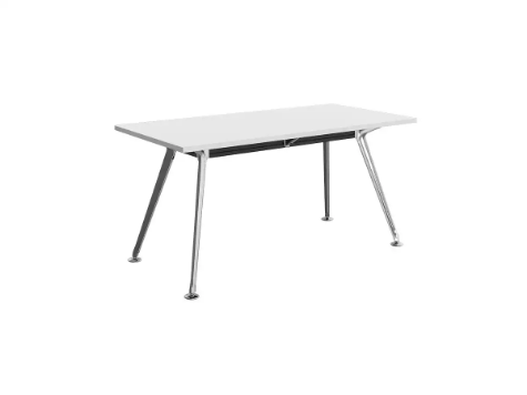 Picture of 1500 x 750mm Team Table- Polished Alloy Frame, White Top