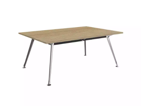 Picture of 1800 x 1200mm Team Table- Polished Alloy Frame, New Oak Top