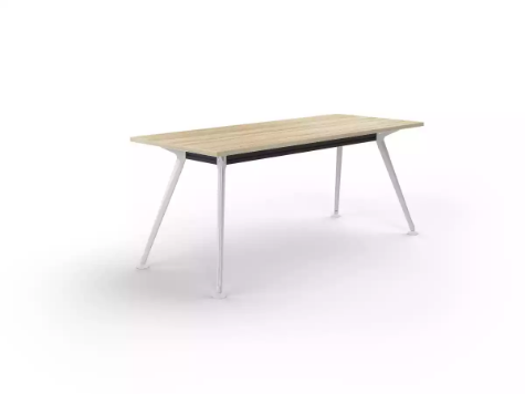 Picture of 1800 x 750mm Team Table- White Frame, New Oak Top