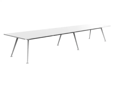 Picture of 4800 x 1200mm Team Table- White Frame, White Top